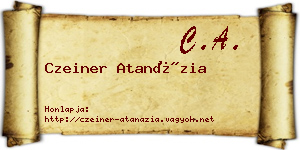 Czeiner Atanázia névjegykártya